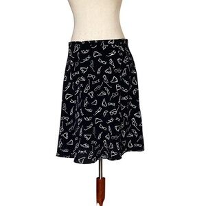 Dana Buchman - Dana B and Karen Black A-Line Skirt with Sunglasses Print | Sz 12